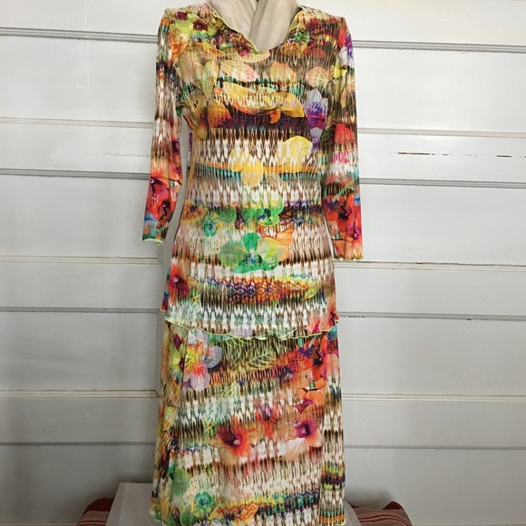 HAYSTACKS HIBISCUS DEW KANT TOP XS NWT - Picture 1 of 8